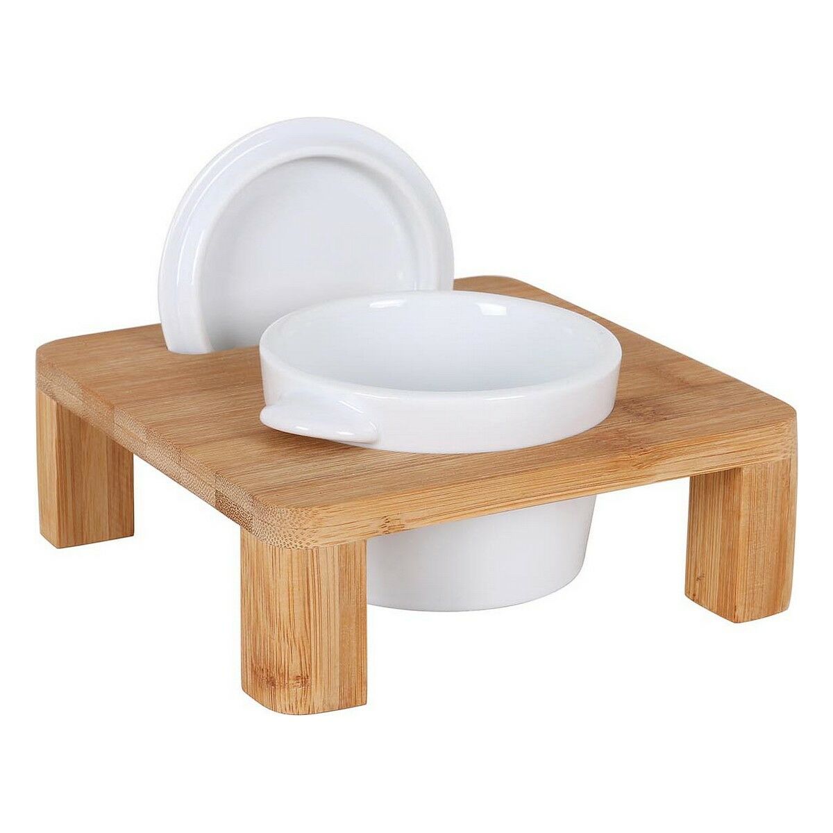 Supporto Pentola Porcellana Bambù 17 x 17 x 6 cm