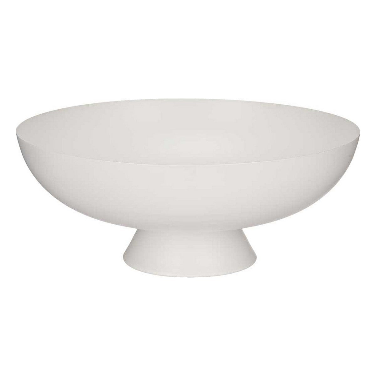Centrotavola Rotondo Metallo Bianco (35,5 x 13,5 x 35,5 cm)