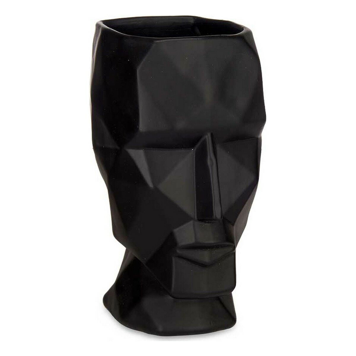 Vaso Viso 3D Nero Poliresina (12 x 24,5 x 16 cm)