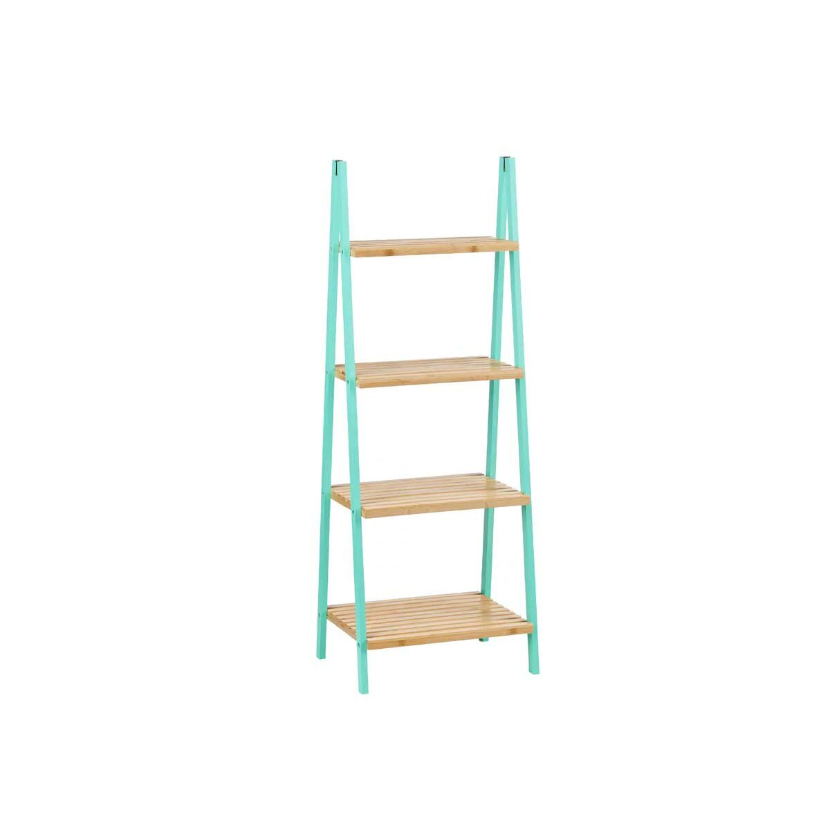 Scaffale da Bagno Naturale Menta Bambù Legno di pino 40 x 109,3 x 30 cm