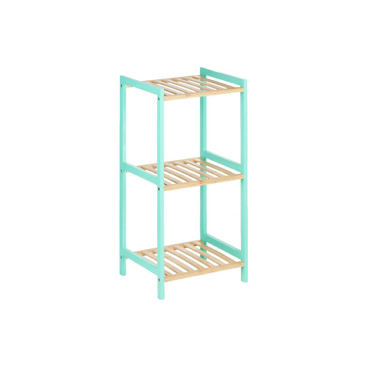Scaffale da Bagno 35 x 30 x 70 cm Naturale Menta Bambù Legno di pino