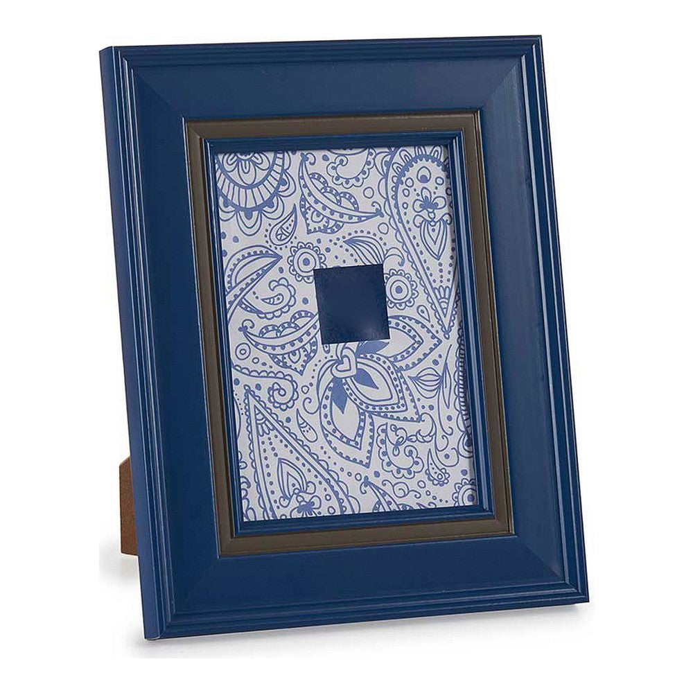 Cornice Portafoto Vetro Azzurro Plastica (2 x 26 x 21 cm)