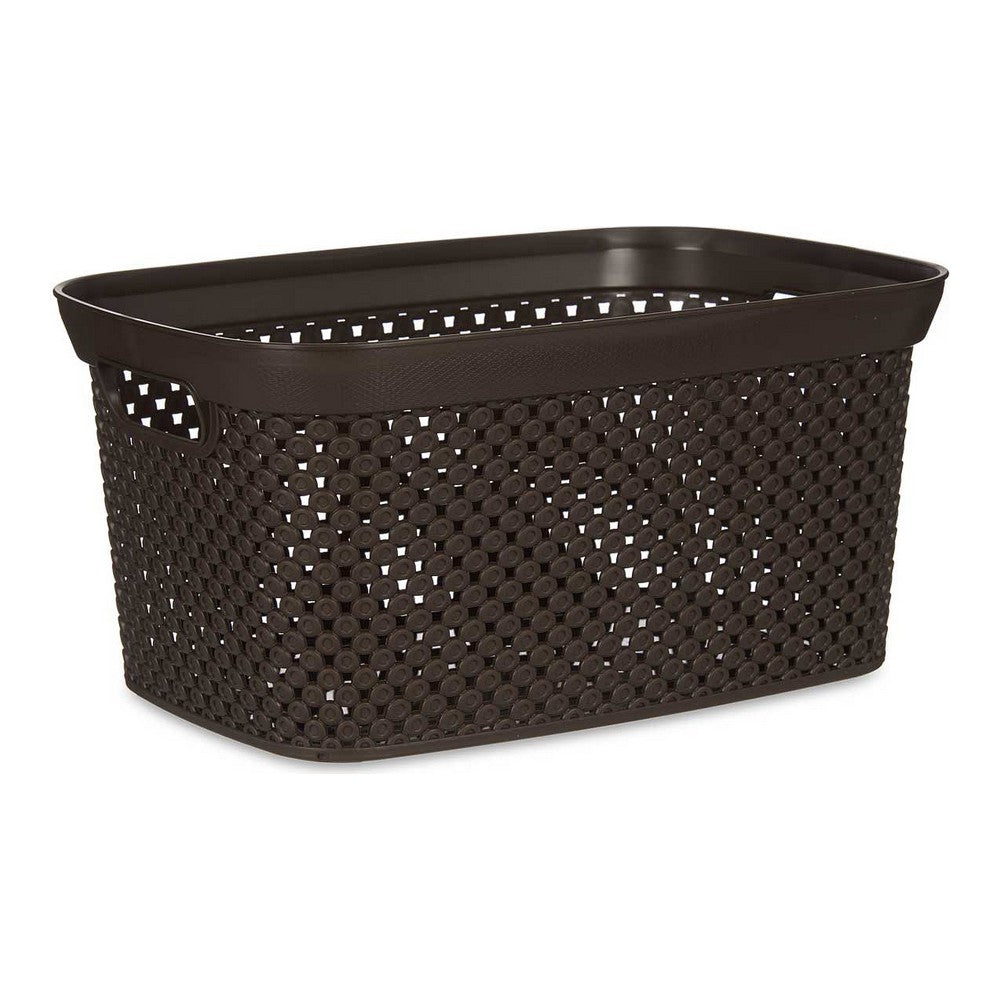 Cesto Marrone Plastica (24 x 17 x 35 cm)
