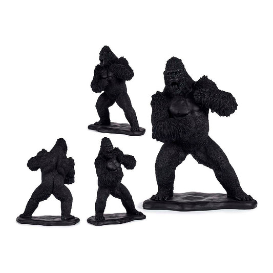 Statua Decorativa Gorilla Nero Resina (25,5 x 56,5 x 43,5 cm)