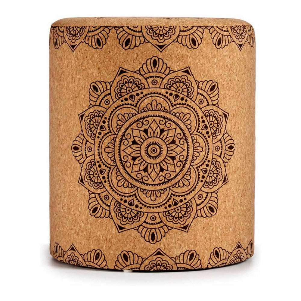 Pouf Mandala Marrone MDF Sughero (34 x 39 x 34 cm)