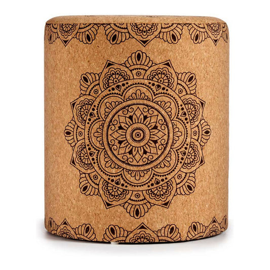 Pouf Mandala Marrone MDF Sughero (34 x 39 x 34 cm)