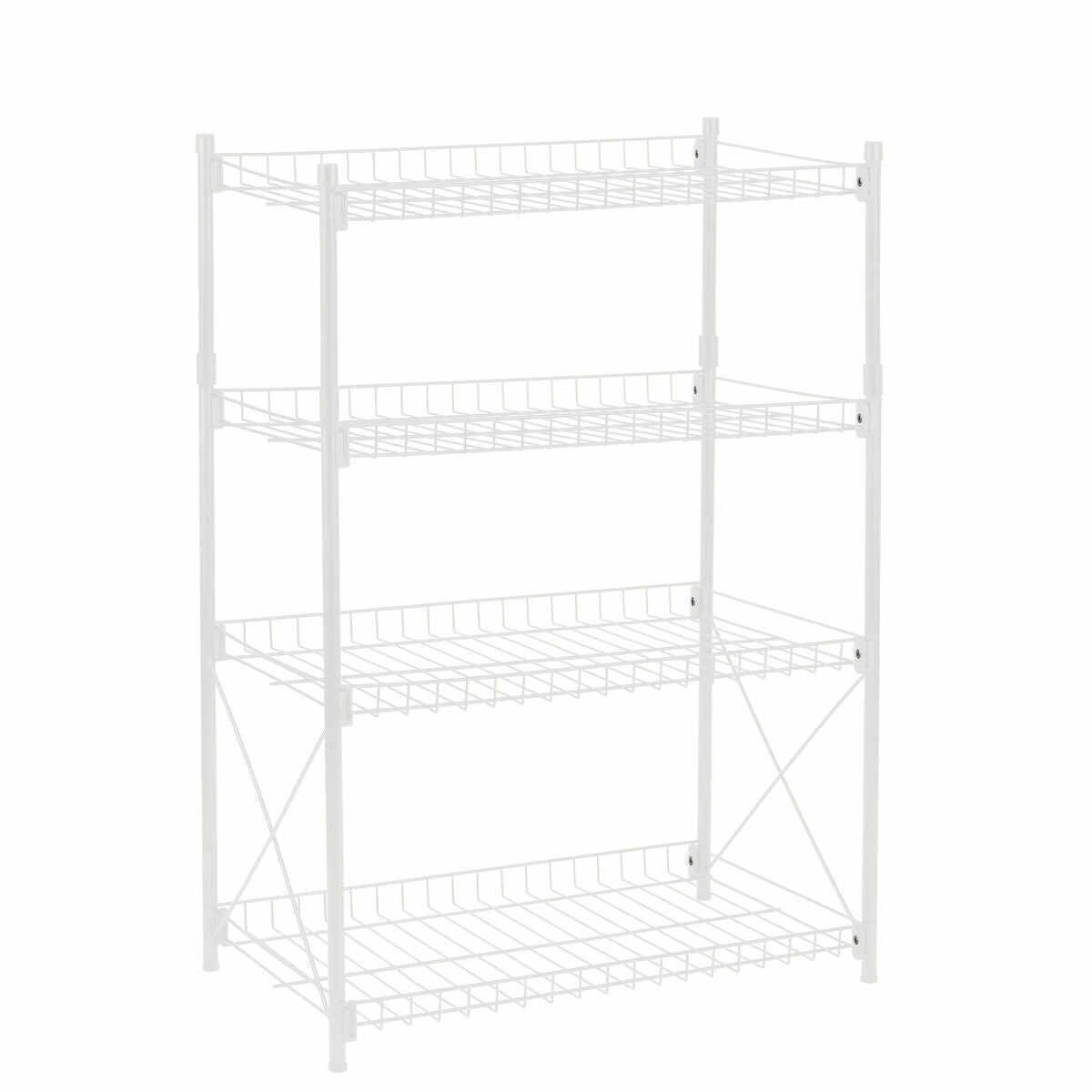 Scaffale Confortime Metallo Bianco 52 x 34 x 86 cm (2 Unità)