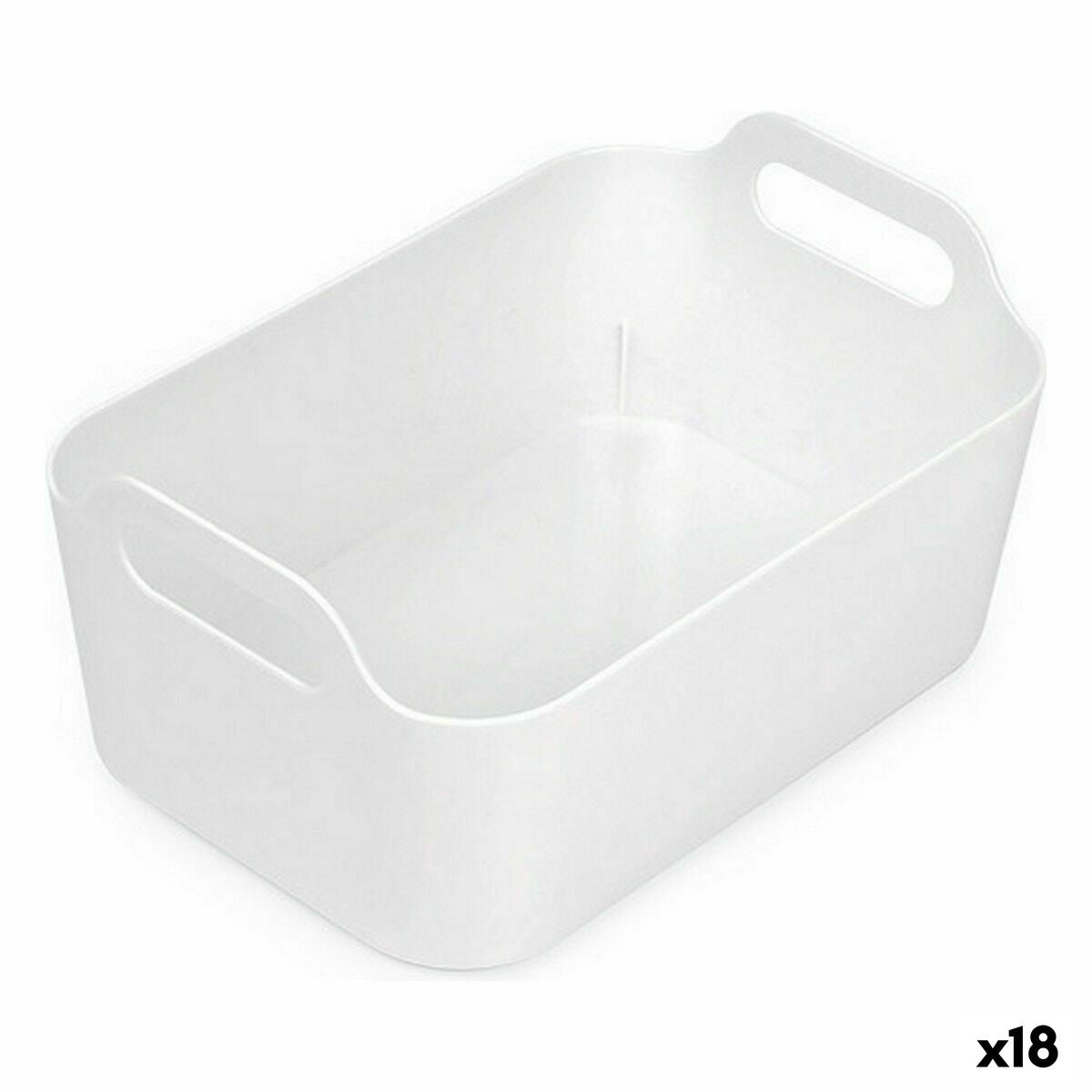 Cestino Multiuso Confortime Bianco 24 x 16,7 x 11,2 cm (18 Unità)