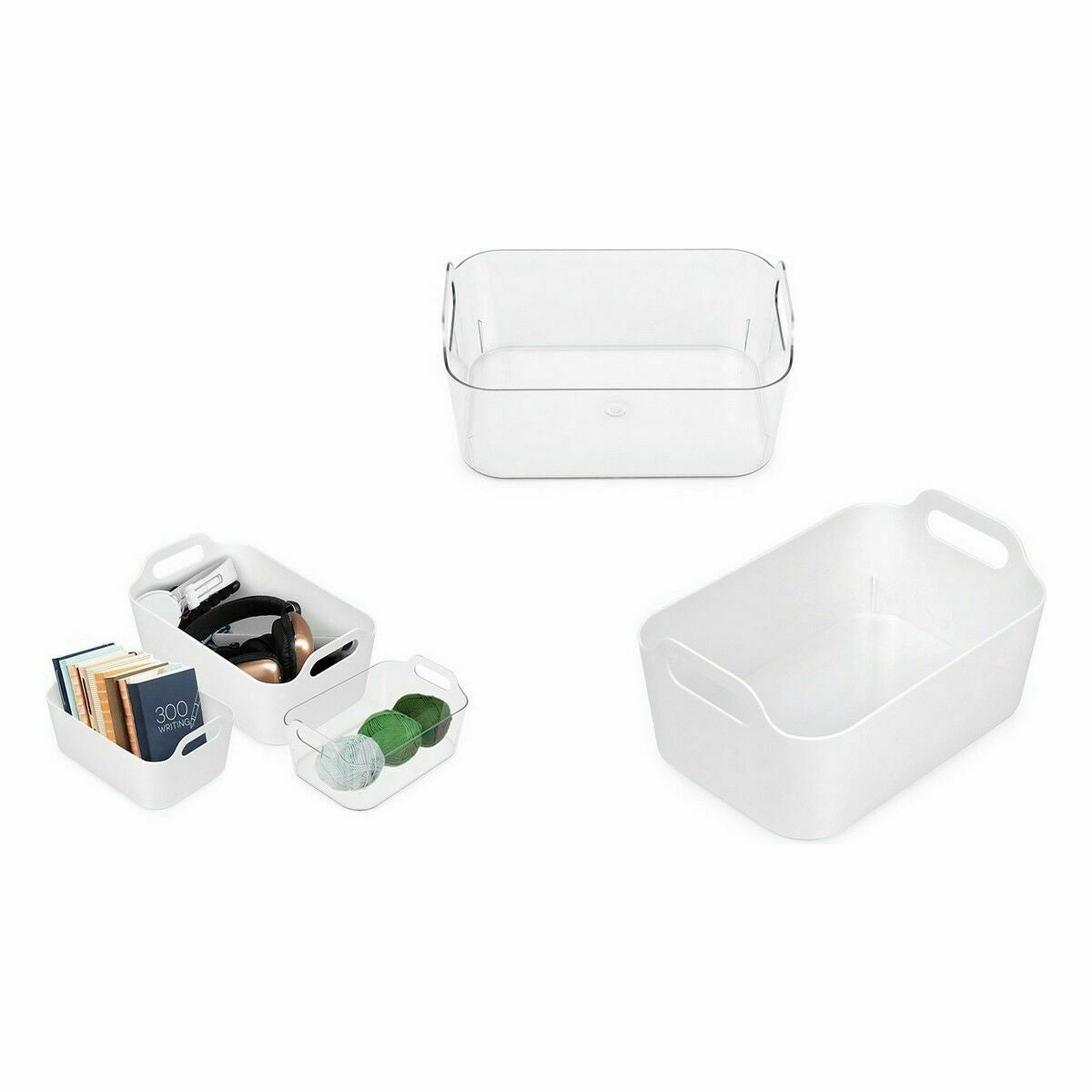 Cestino Multiuso Confortime Bianco 24 x 16,7 x 11,2 cm (18 Unità)