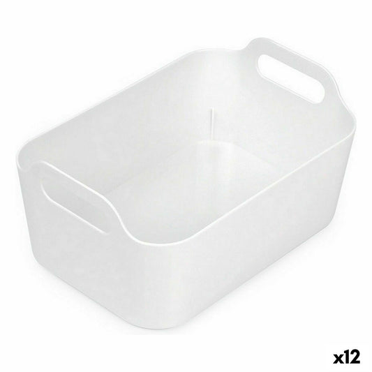 Cestino Multiuso Confortime Bianco 33 x 23,5 x 15,4 cm (12 Unità)