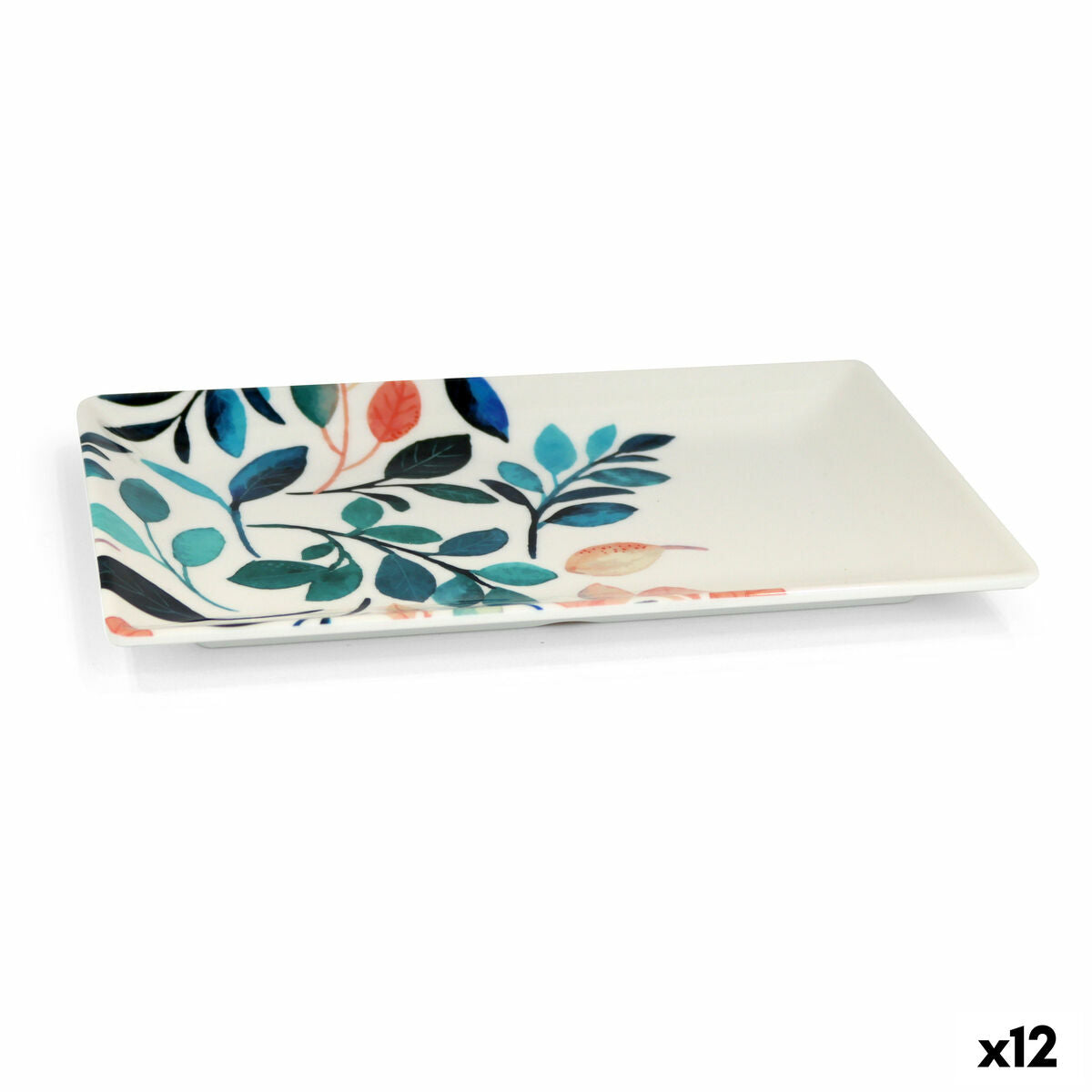 Vassoio La Mediterránea Alba Melammina 25 x 15 x 2 cm (12 Unità)