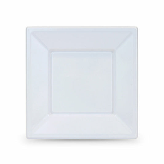 Set di piatti riutilizzabili Algon Quadrato Plastica 18 x 18 x 1,5 cm (24 Unità)