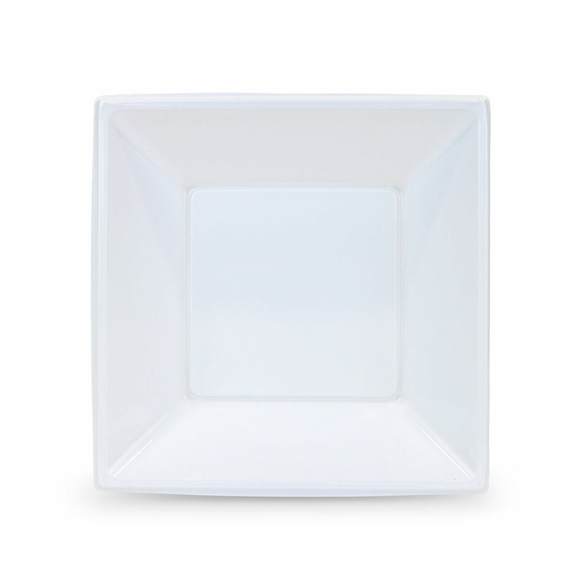 Set di piatti riutilizzabili Algon Quadrato Bianco Plastica 18 x 18 x 4 cm (24 Unità)