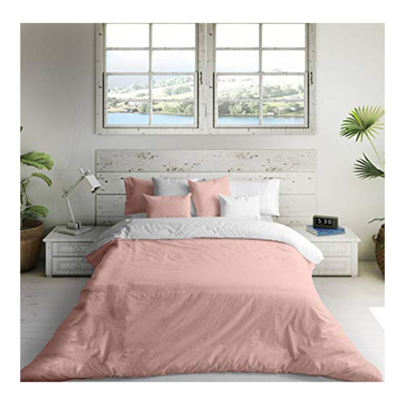 Copripiumino Naturals Rosa Bianco (Letto da 105) (180 x 270 cm)