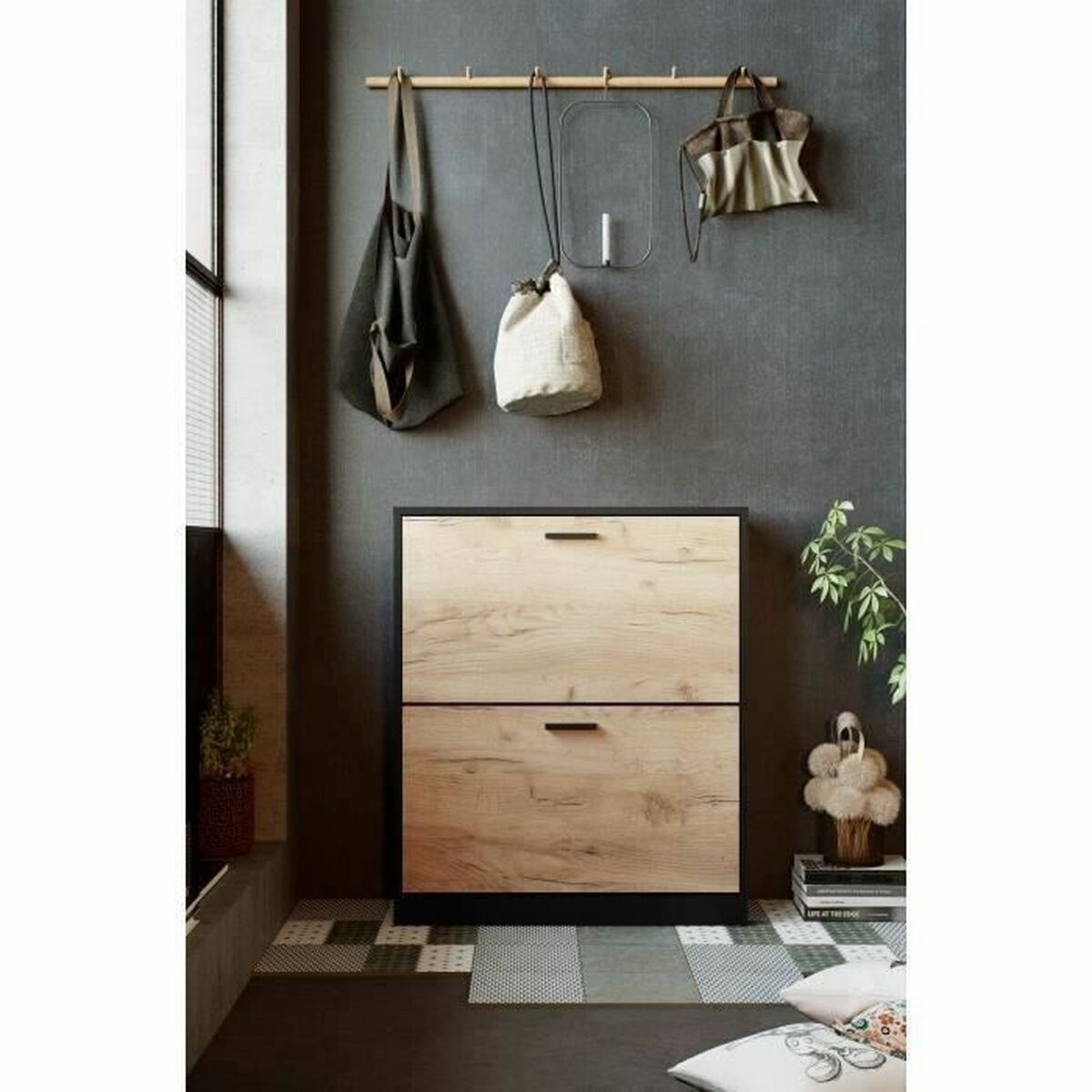 Scarpiera NO NAME Leona 74 x 25 x 88 cm Nero