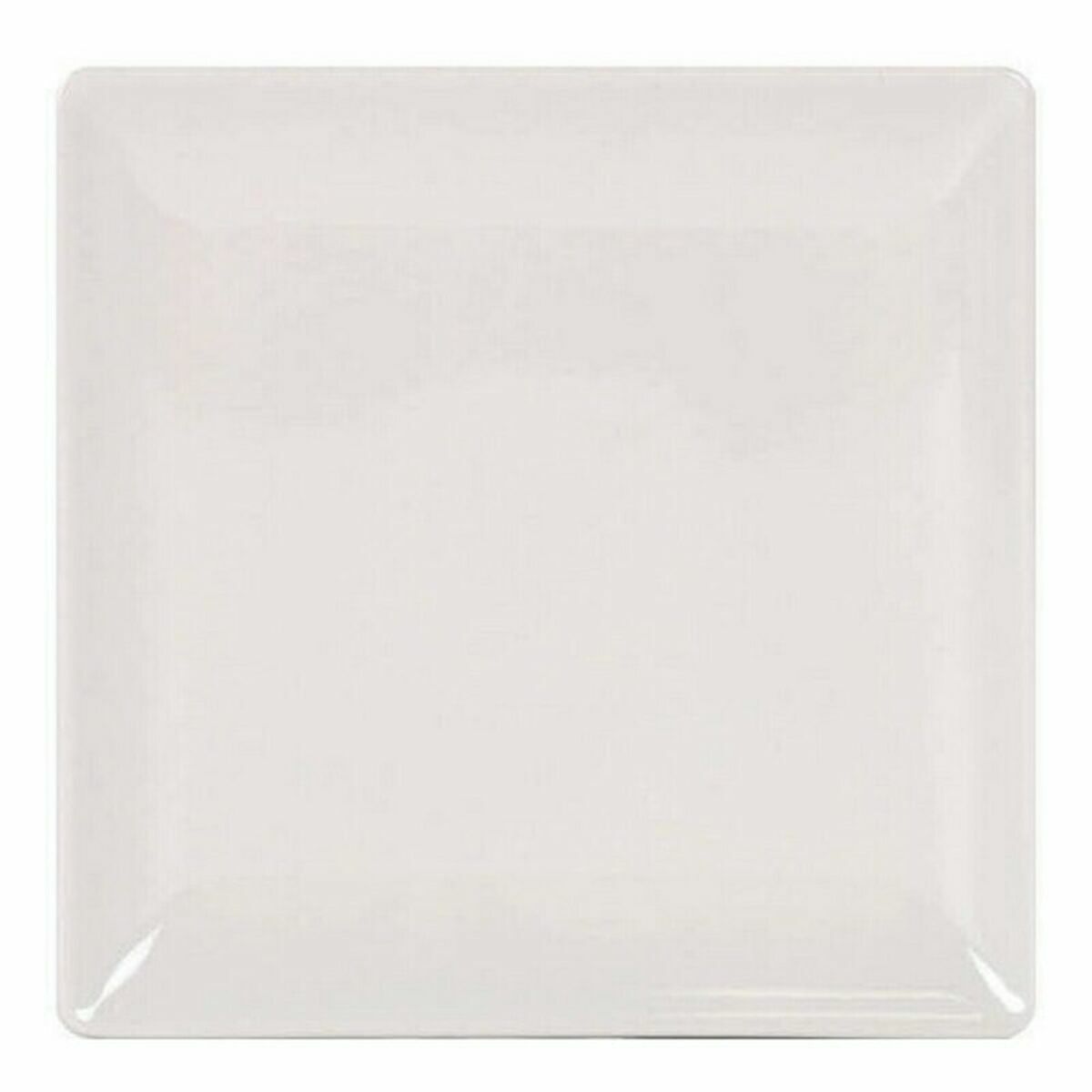 Piatto da pranzo La Mediterránea Elite Gres Avorio 21 x 21 x 2 cm (6 Unità) (21 cm)