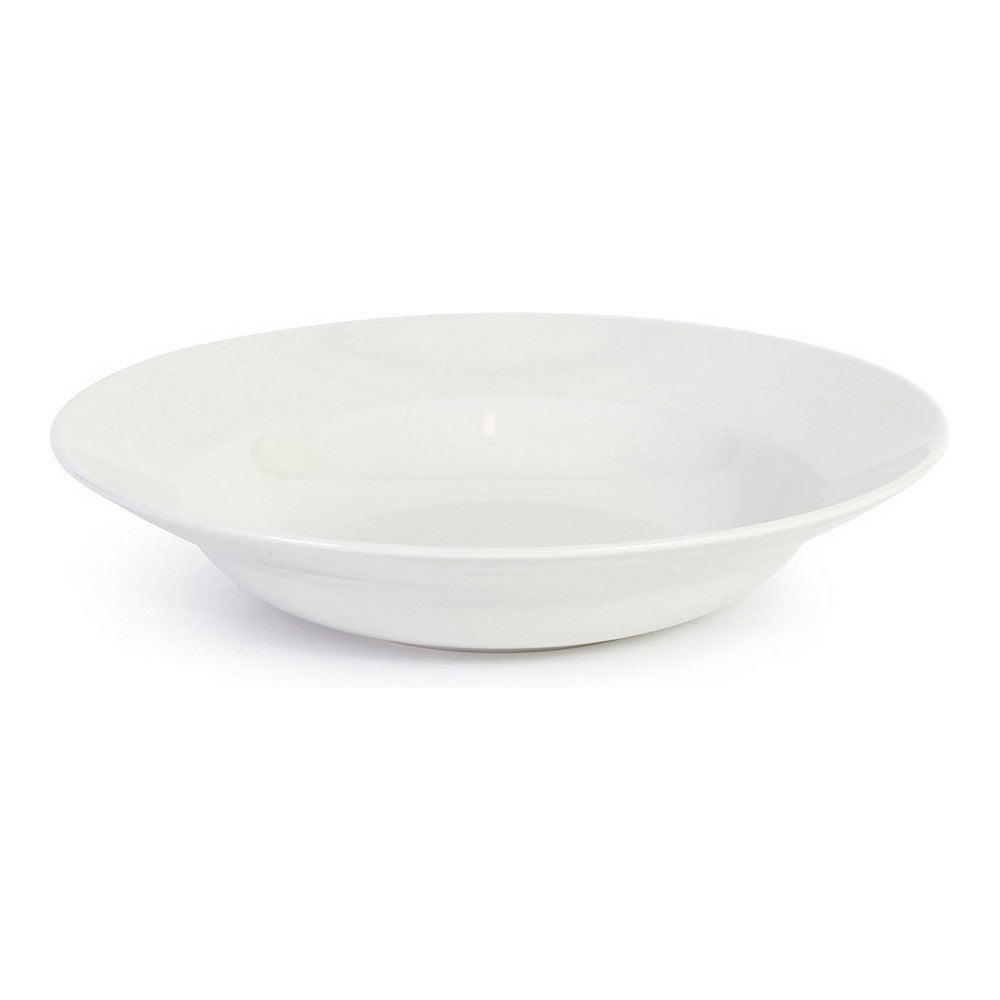 Piatto per Pasta La Mediterranea Bari Bianco Gres (ø 29 cm)