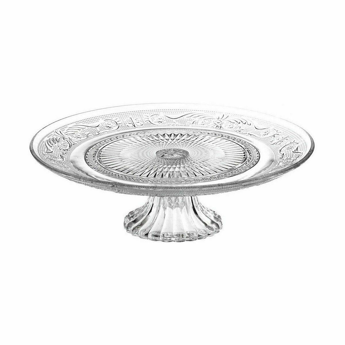 Alzata per Torta Home Style New Baroc Trasparente Ø 33 cm (6 Unità)