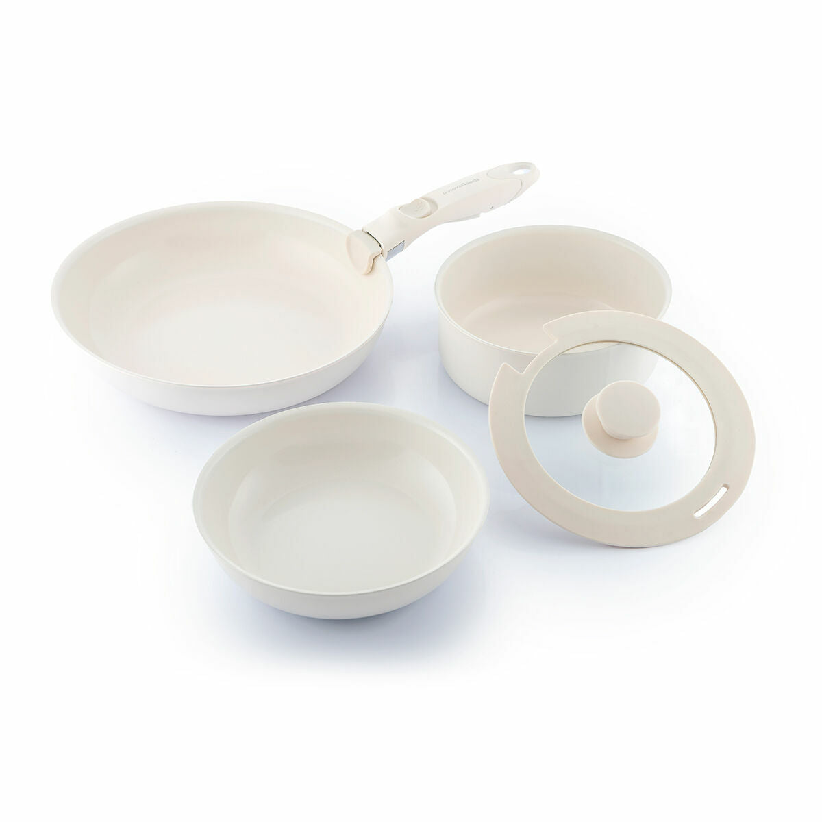 Set di Padelle con Manico Rimovibile e Coperchio Passet InnovaGoods 5 Pezzi