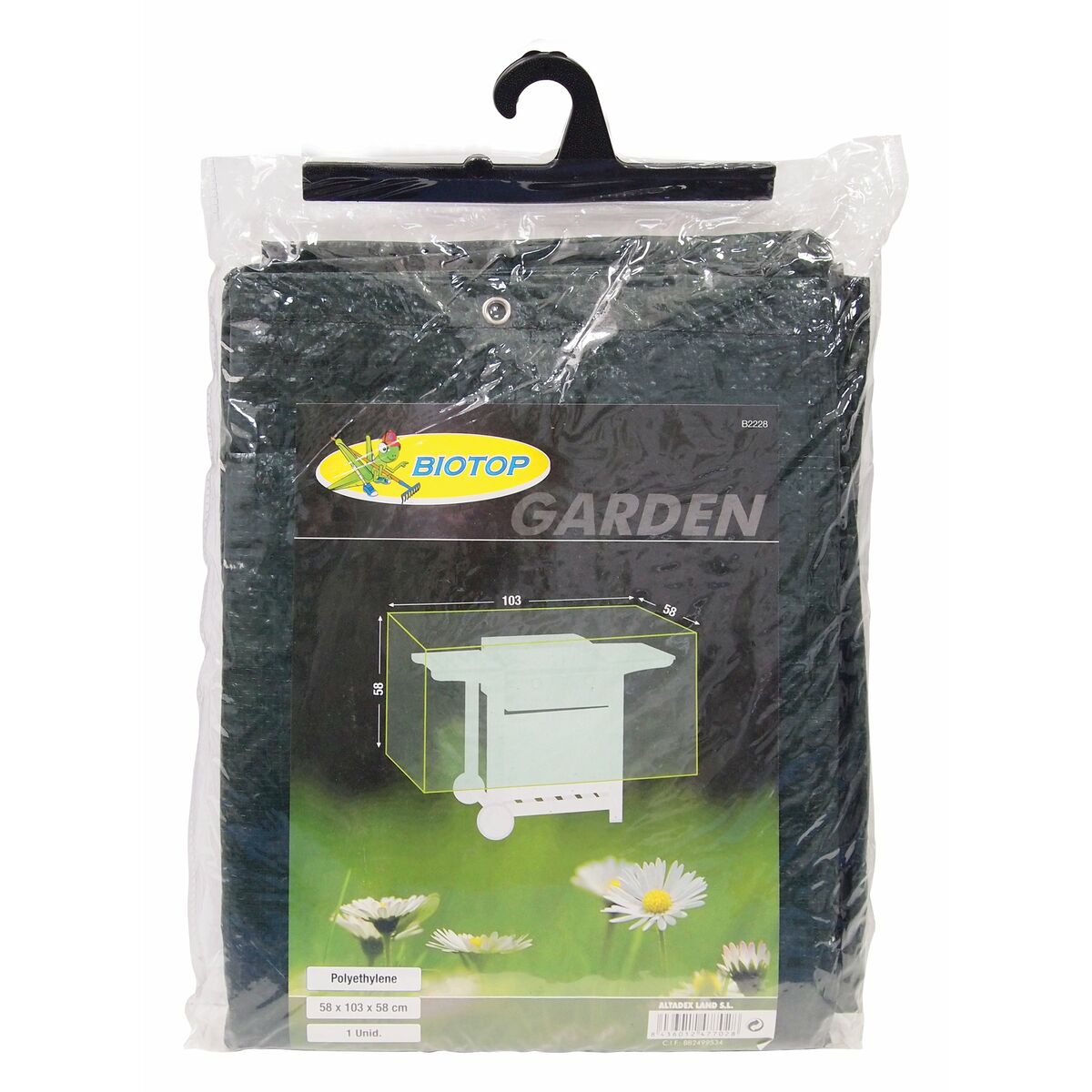 Coperchio di protezione per barbecue Altadex Polietilene Verde (103 x 58 x 58 cm)