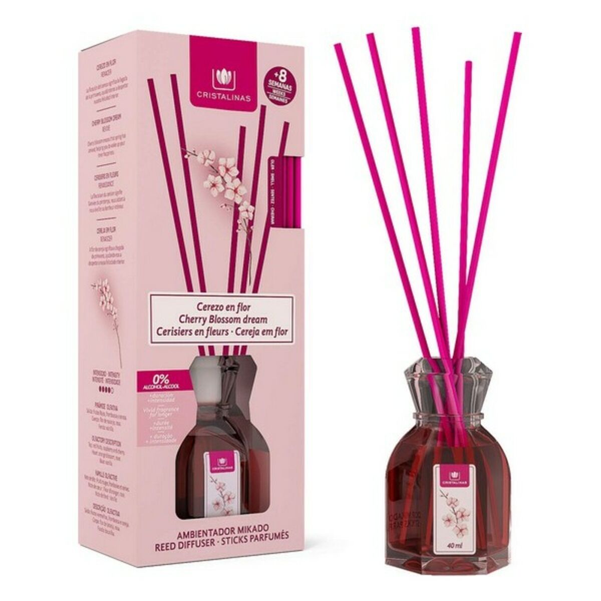 Deodorante per Ambienti Mikado Cristalinas Ciliegio (40 ml)
