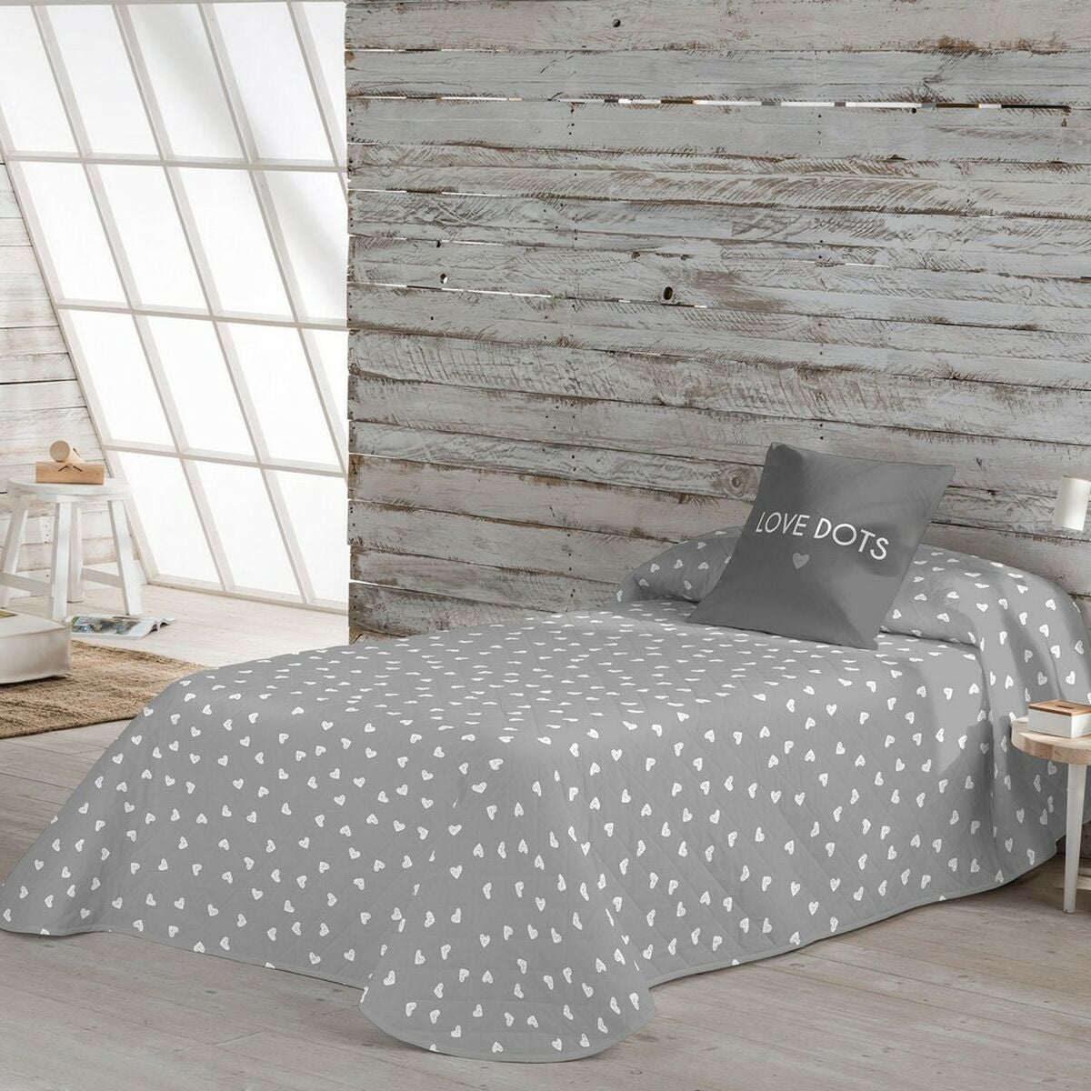 Trapunta Popcorn Love Dots (250 x 260 cm) (Letto da 150/160)