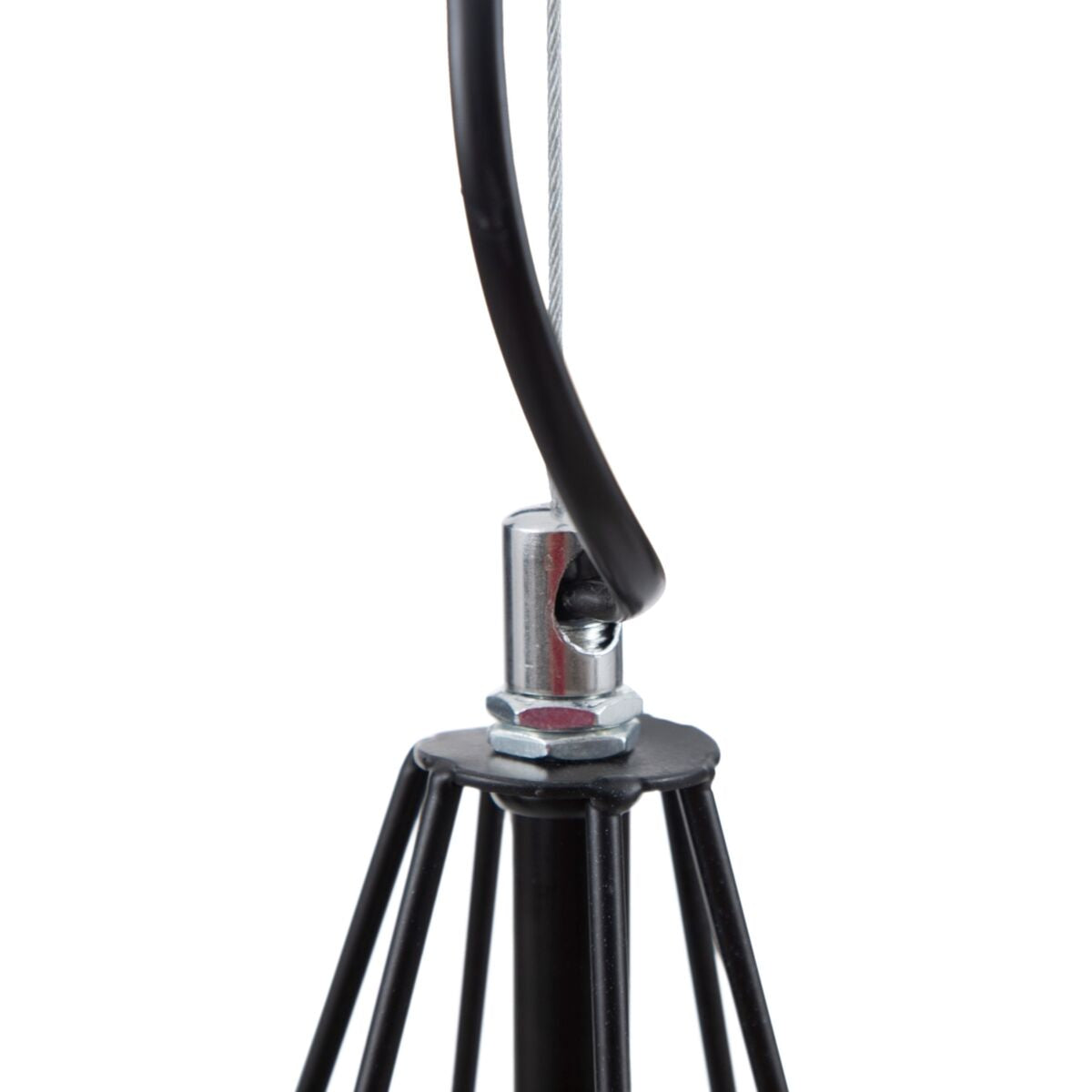 Lampadario Nero Metallo 26 x 26 x 46 cm