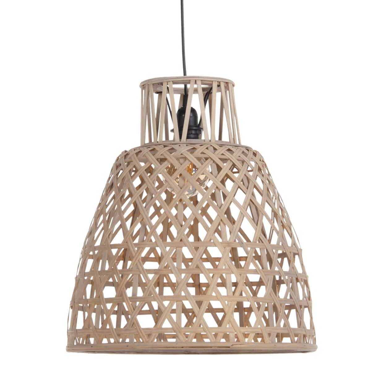 Lampadario Naturale Rattan 40 x 40 x 44 cm