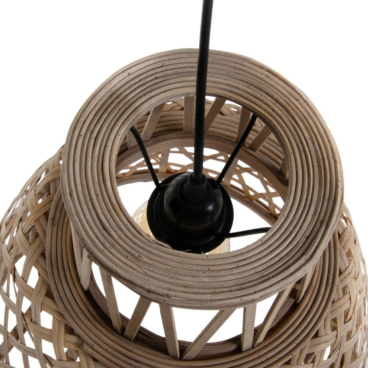 Lampadario Naturale Rattan 40 x 40 x 44 cm