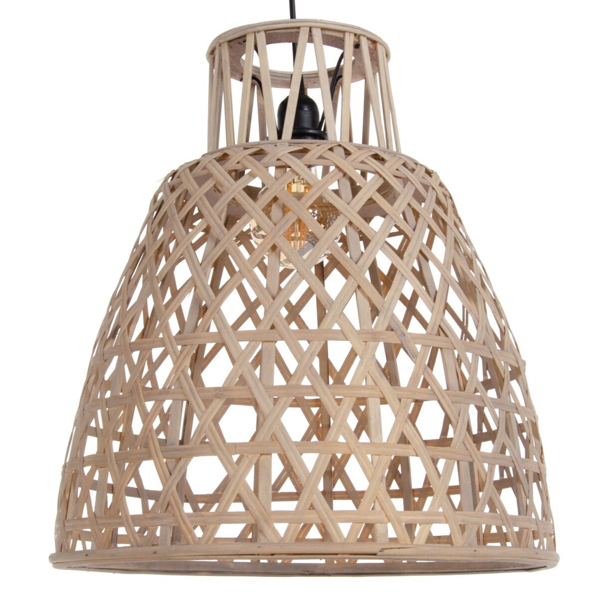 Lampadario Naturale Rattan 40 x 40 x 44 cm