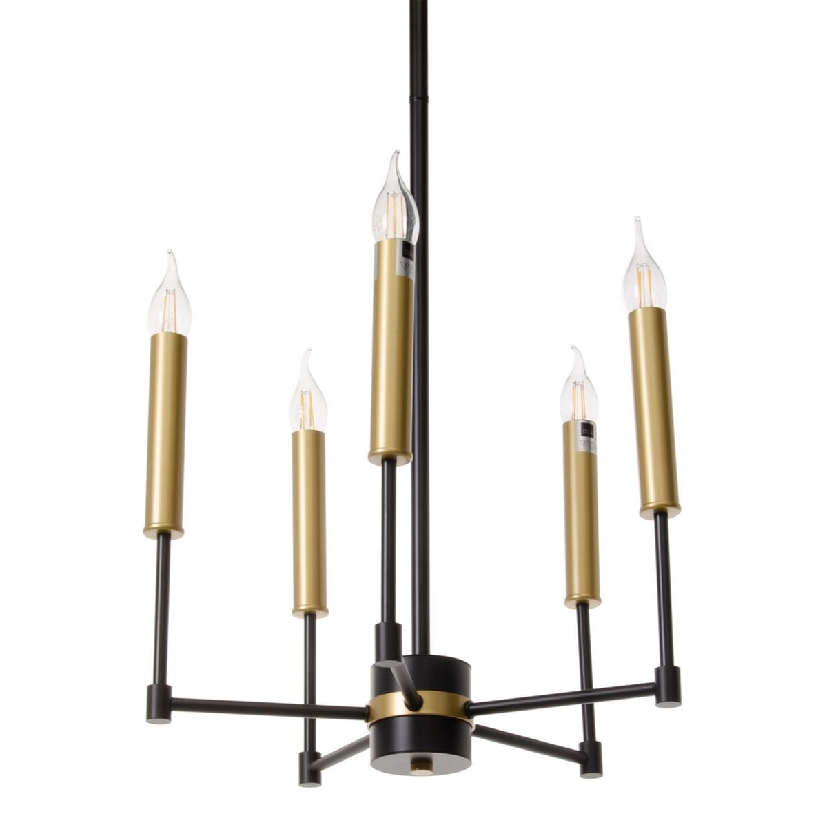 Lampadario 40,5 x 43 x 33 cm Nero Dorato Metallo