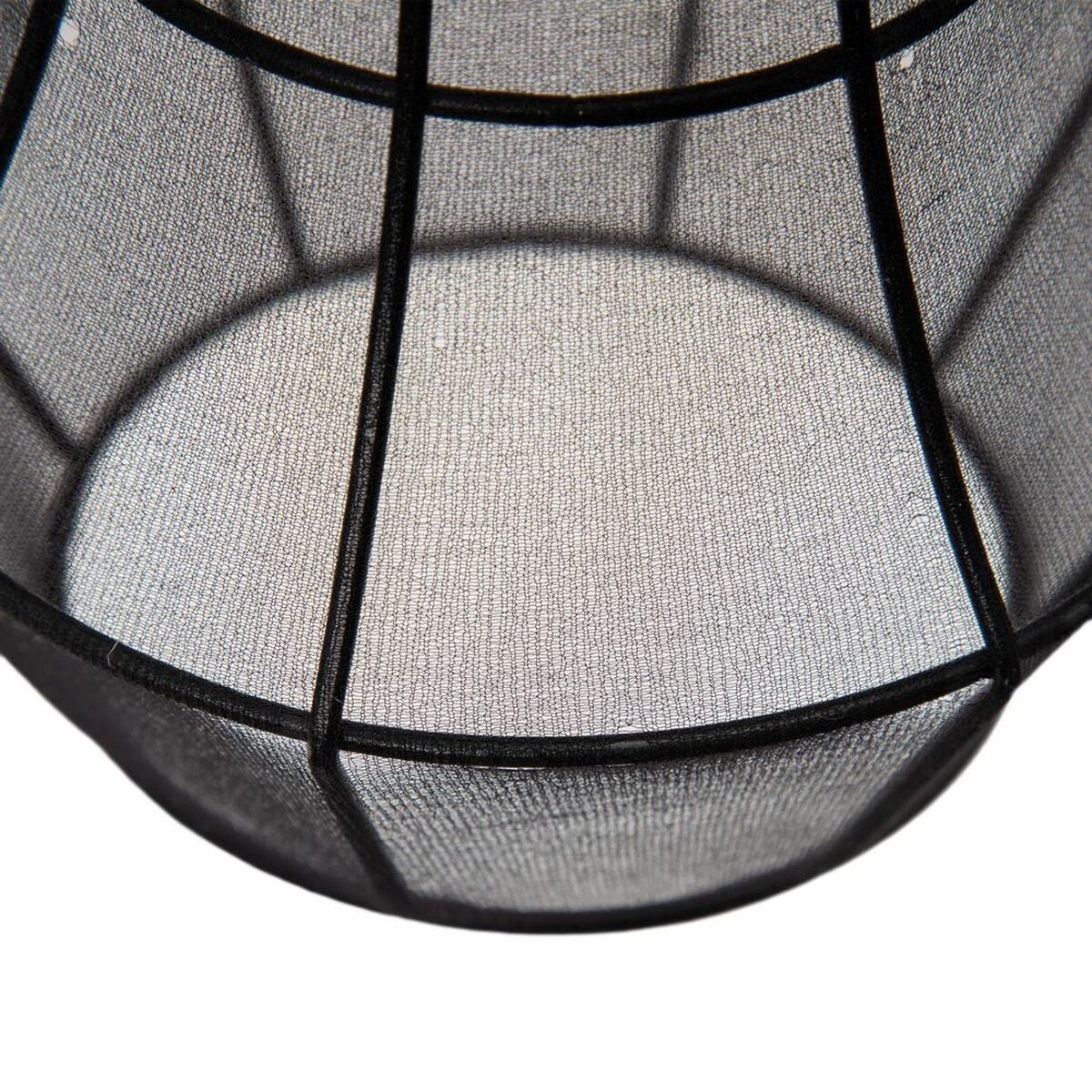 Lampadario 40 x 40 x 140 cm Tessuto Sintetico Nero Metallo