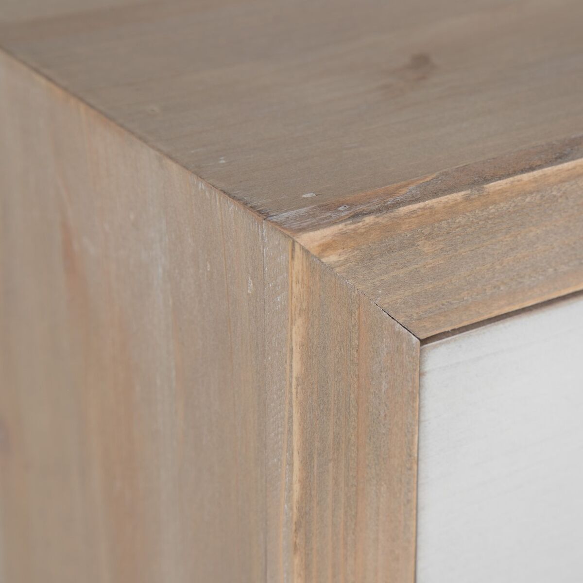 Comodino KENSY 40 x 30 x 55 cm Naturale Legno Bianco