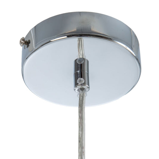 Lampadario Cristallo Metallo Argento 20 x 20 x 120 cm