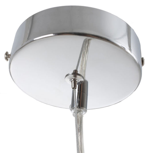 Lampadario 28 x 28 x 120 cm Cristallo Metallo Argento