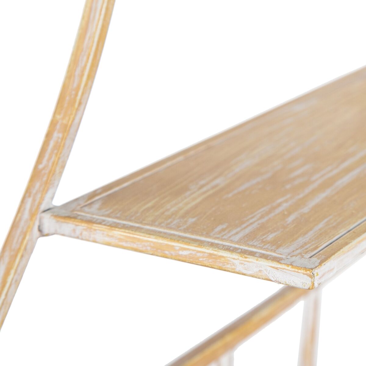 Scaffale 39,5 x 10,5 x 70 cm Naturale Metallo Bianco