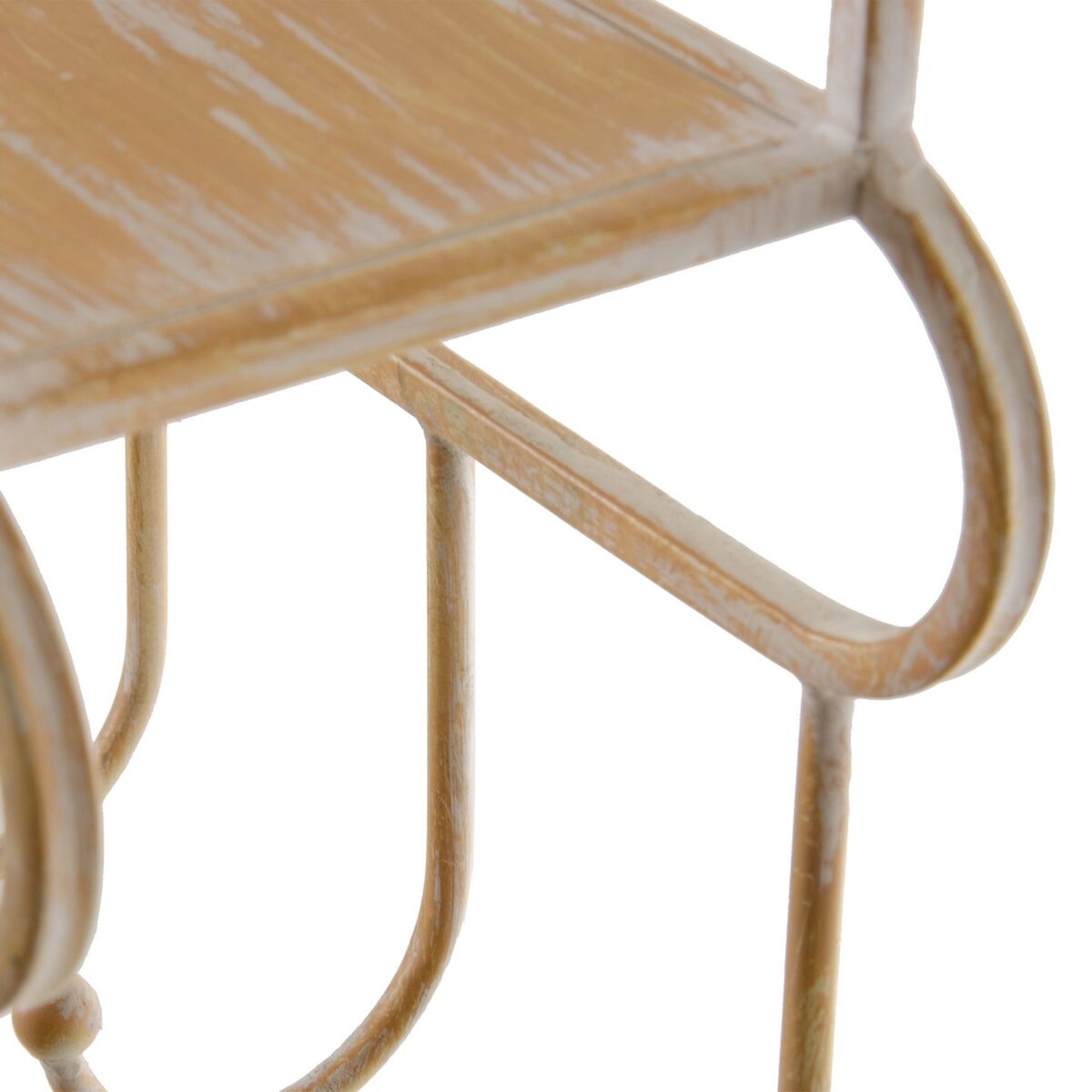 Scaffale 43 x 13 x 84 cm Naturale Metallo Bianco