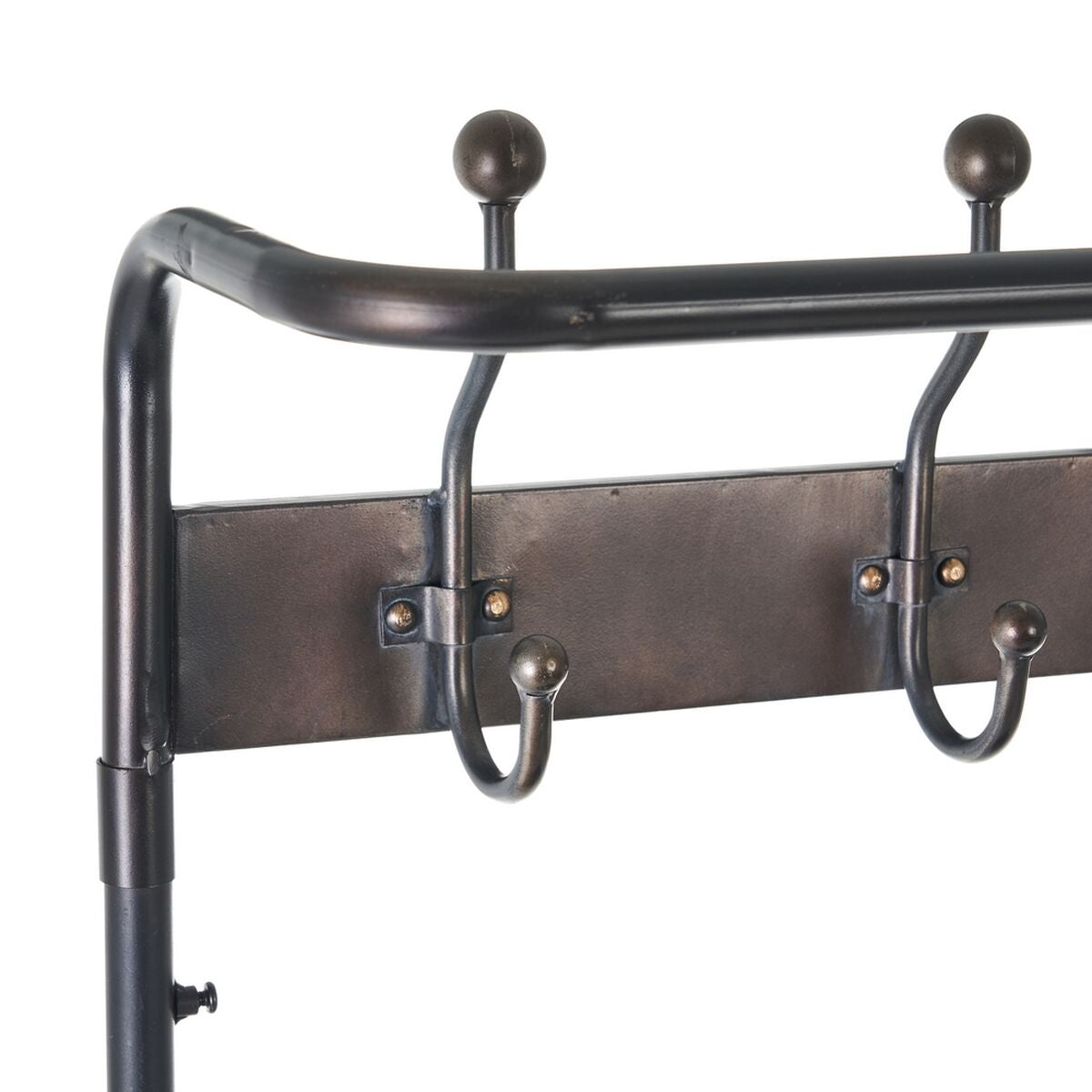Ingresso con Cassetti BRICK Appendiabiti Marrone Nero Ferro 111 x 37 x 185 cm