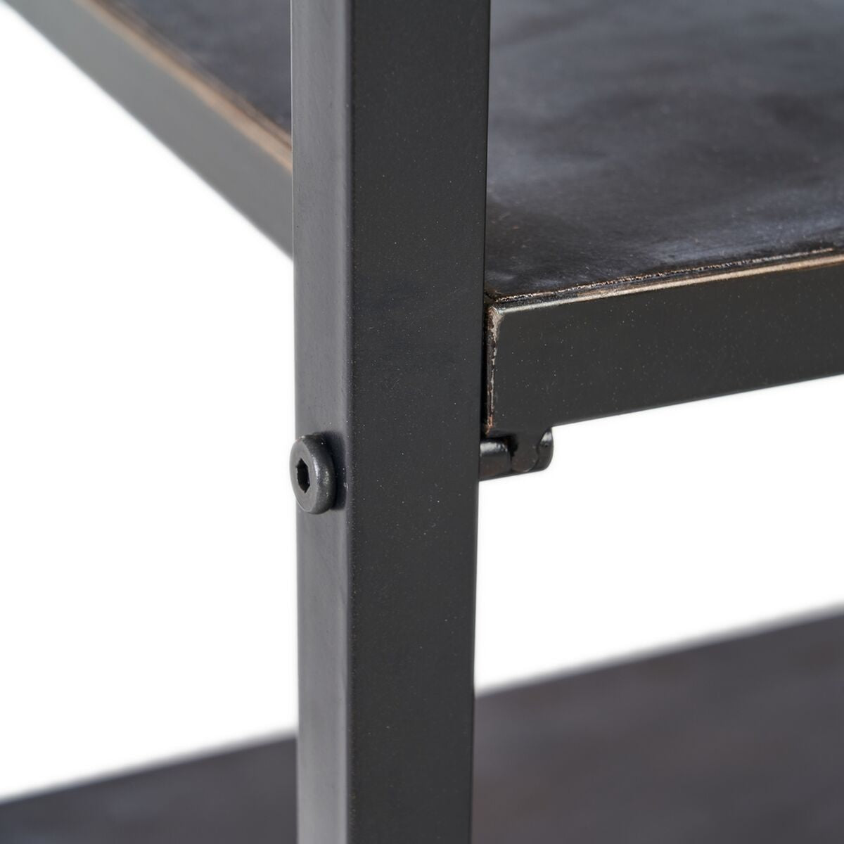 Ingresso con 2 Cassetti BRICK Marrone Nero Ferro 75,5 x 38 x 85 cm
