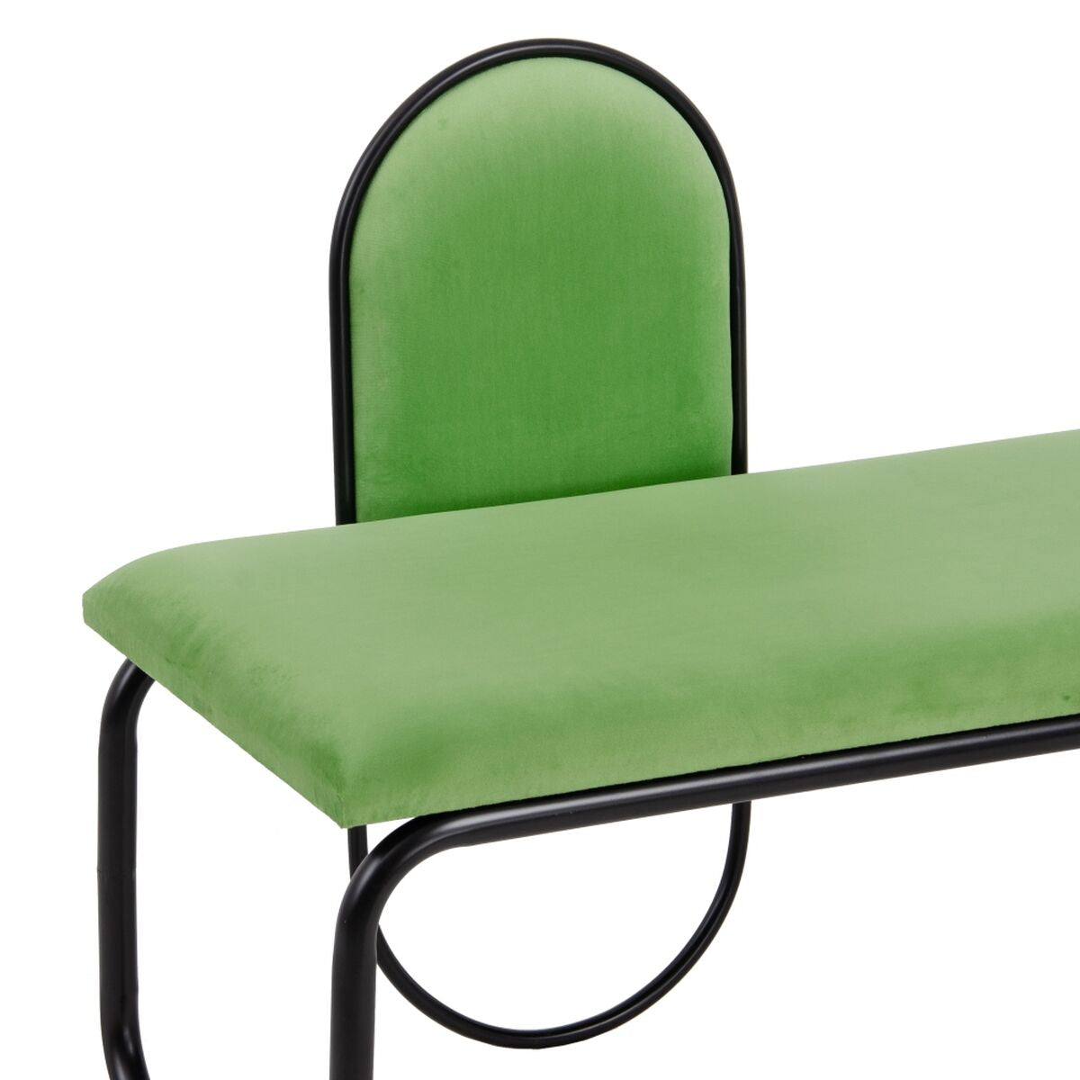 Panca 110 x 40 x 68 cm Tessuto Sintetico Metallo Verde