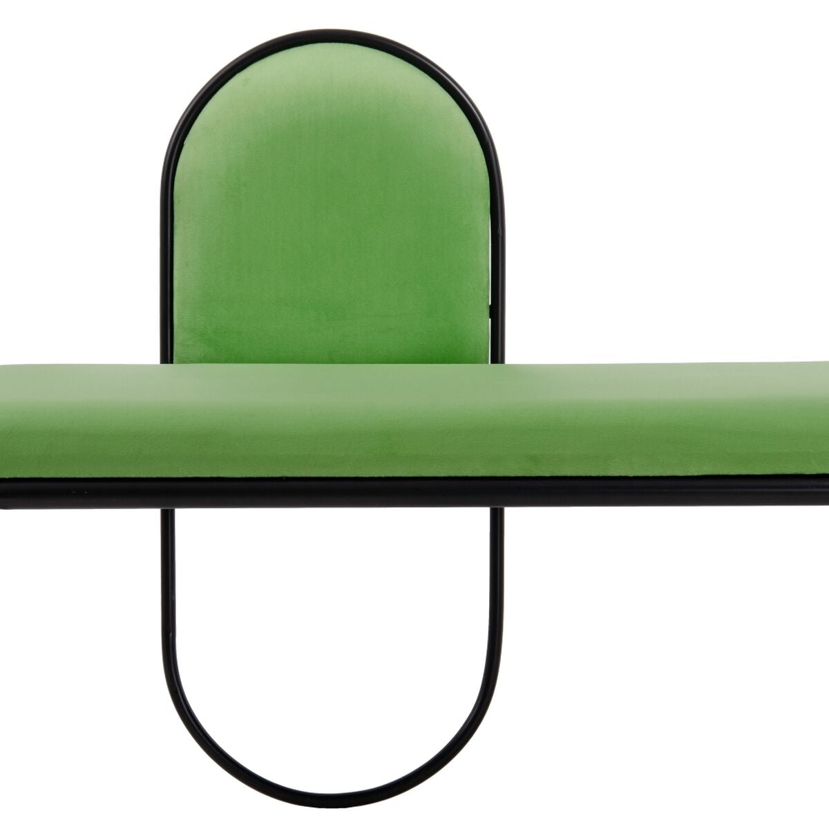 Panca 110 x 40 x 68 cm Tessuto Sintetico Metallo Verde
