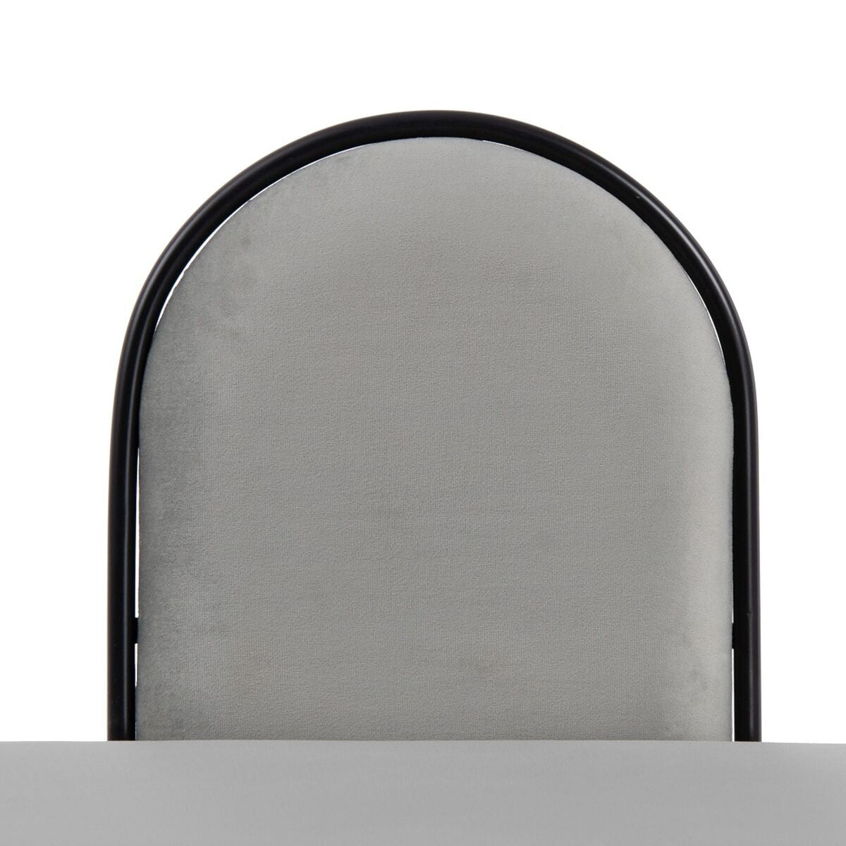 Panca 110 x 40 x 68 cm Tessuto Sintetico Grigio Metallo