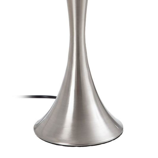 Lampada da tavolo 30 x 30 x 67 cm Tessuto Sintetico Metallo Argento