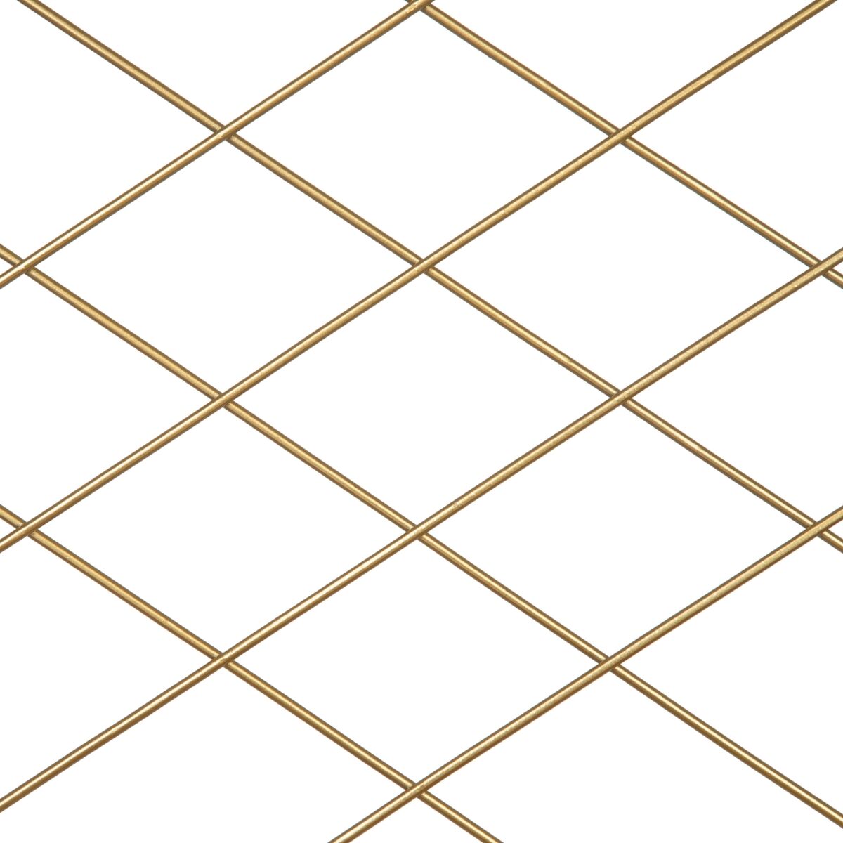 Mensole 51 x 14 x 51 cm Naturale Dorato Metallo Legno