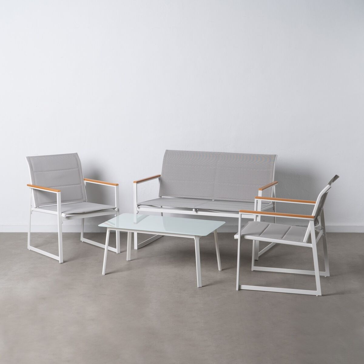 Tavolo, sedie e divano da giardino MUEBLE JARDÍN Alluminio