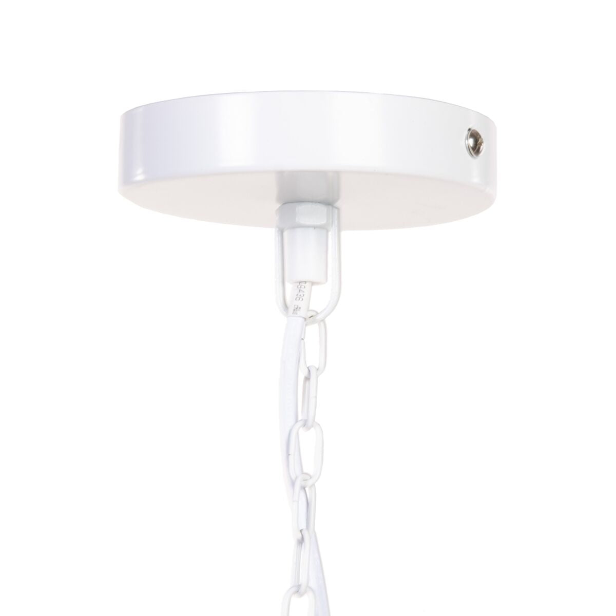 Lampadario Metallo Bianco 80 x 80 cm