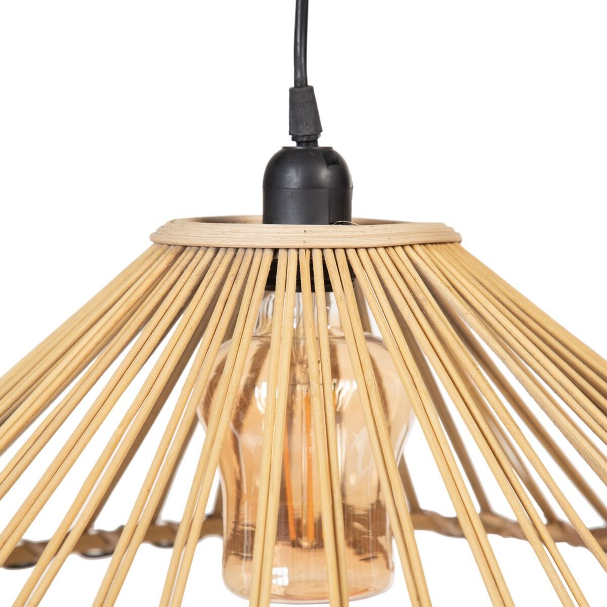 Lampadario 57 x 57 x 20,5 cm Naturale Bambù (2 Unità)