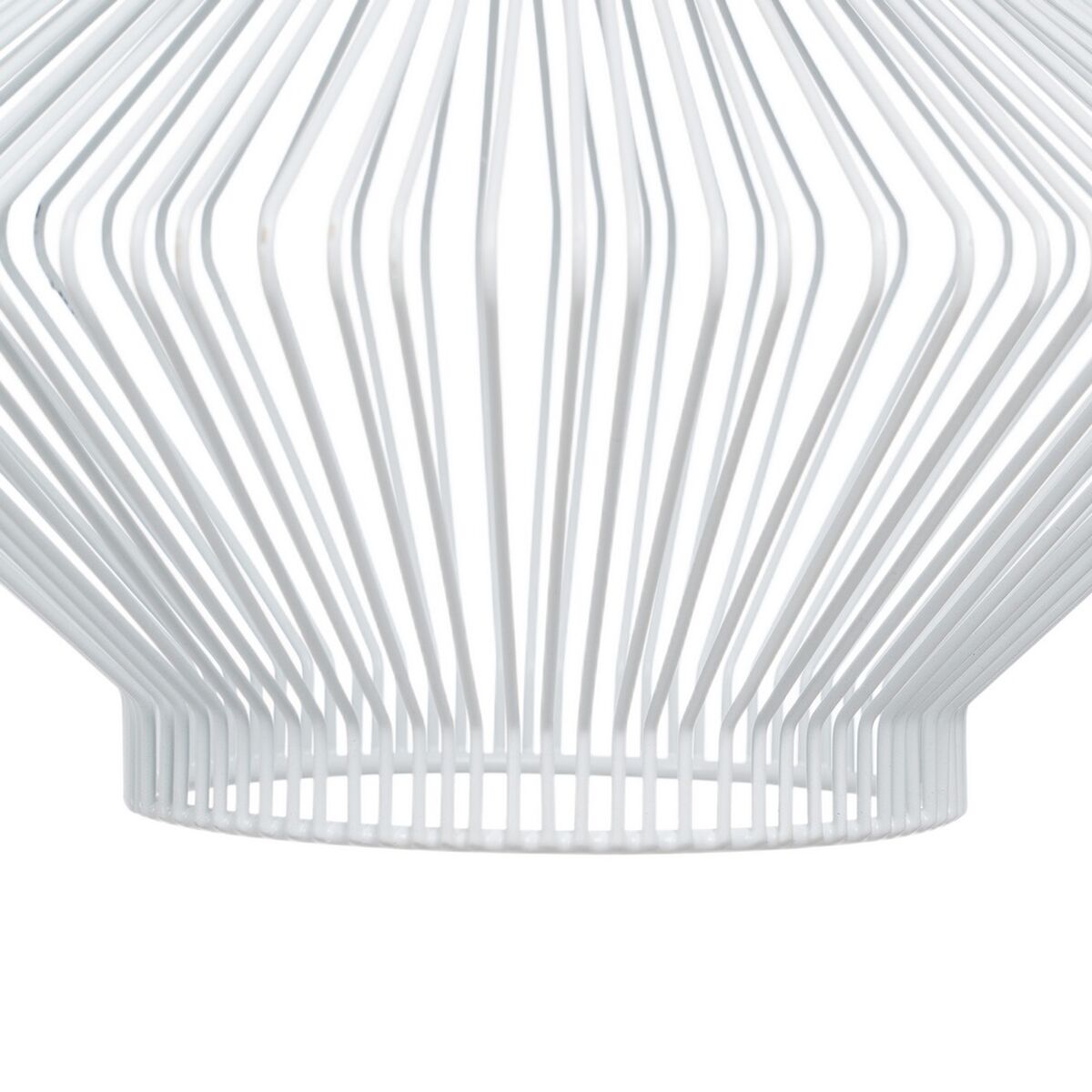 Lampadario Metallo Bianco 28 x 28 cm