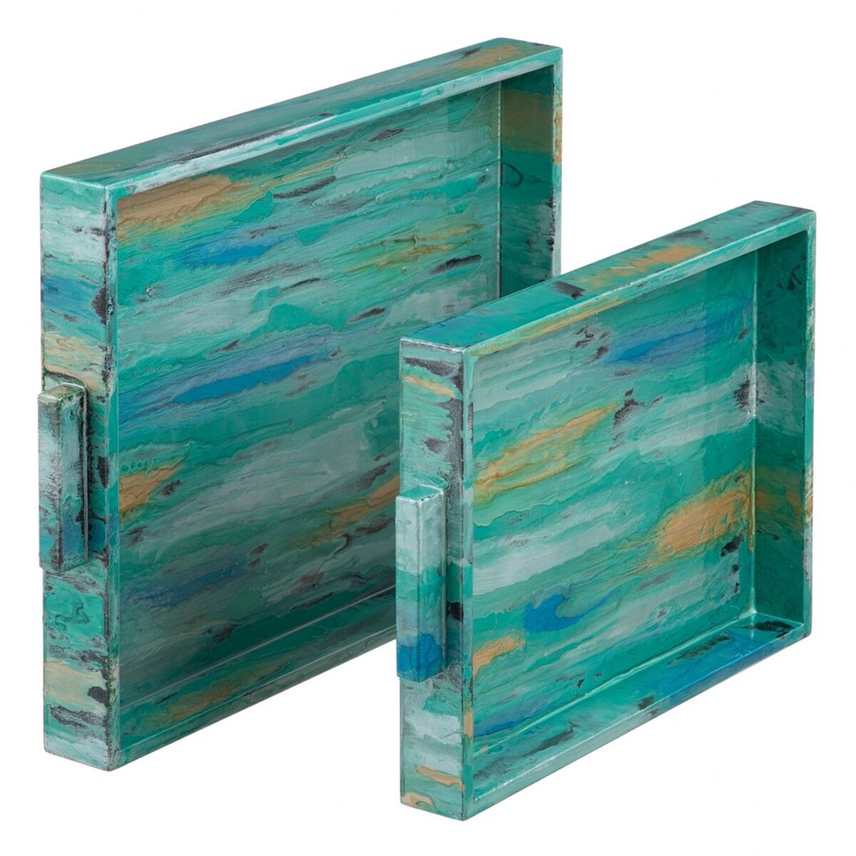 Vassoio 45 x 33 x 4,5 cm Azzurro DMF (2 Unità)