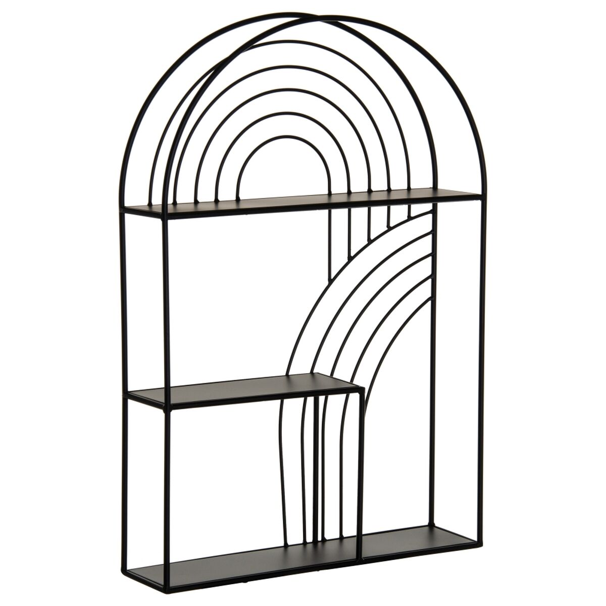 Scaffale 51 x 13 x 76,5 cm Nero Metallo